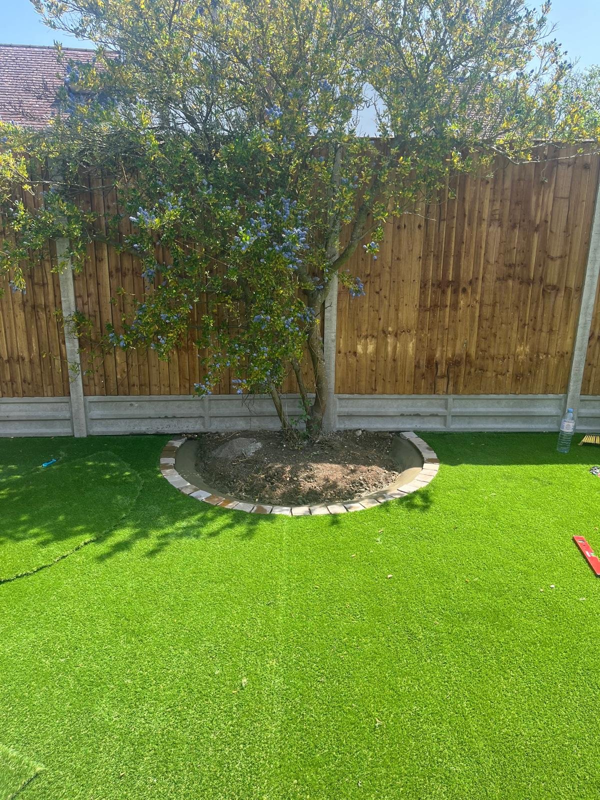 Garden landscaping in progress by John Ruben Ltd in Potters Bar