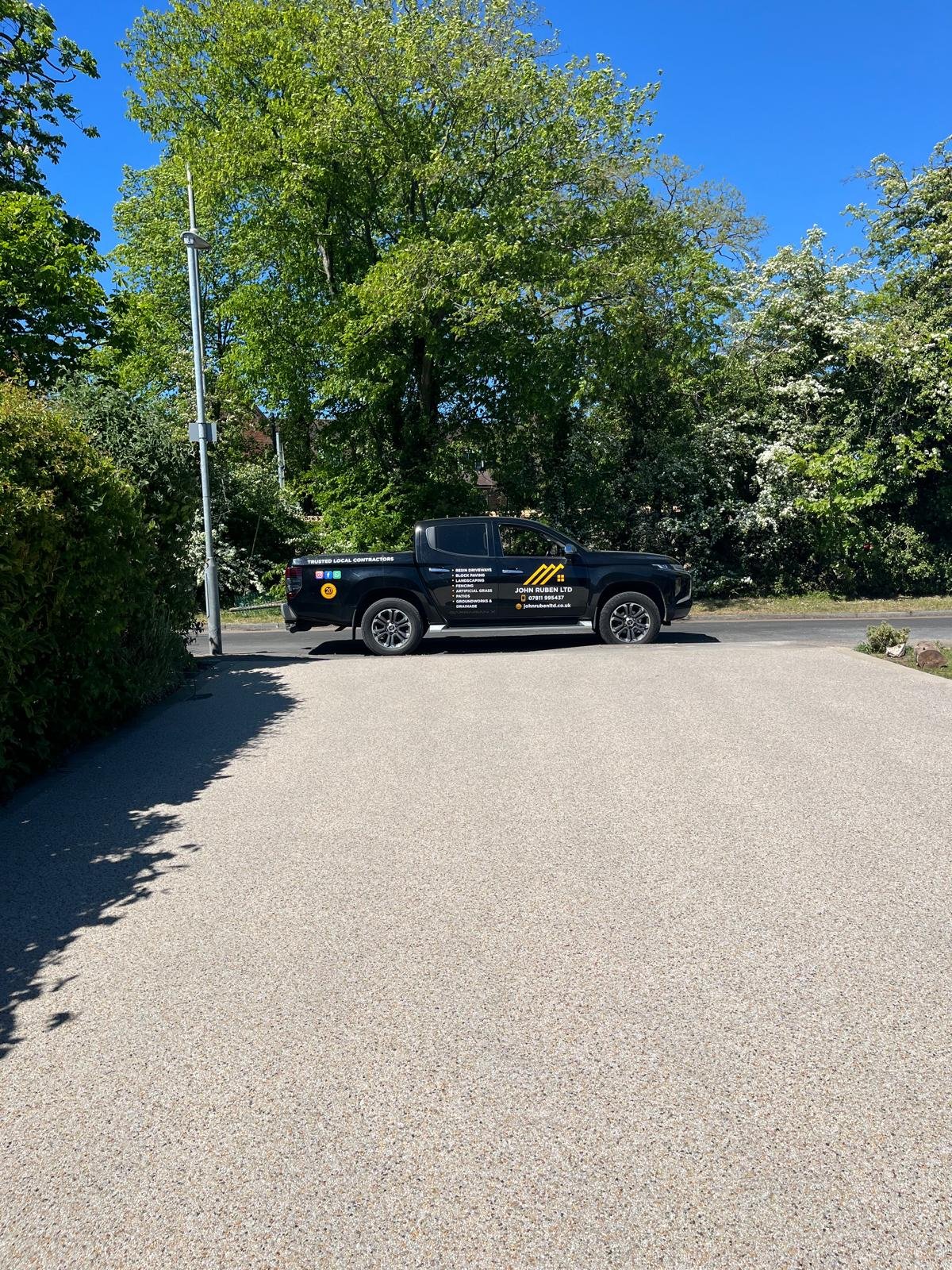 Resin bound driveway installed by John Ruben Ltd in Potters Bar