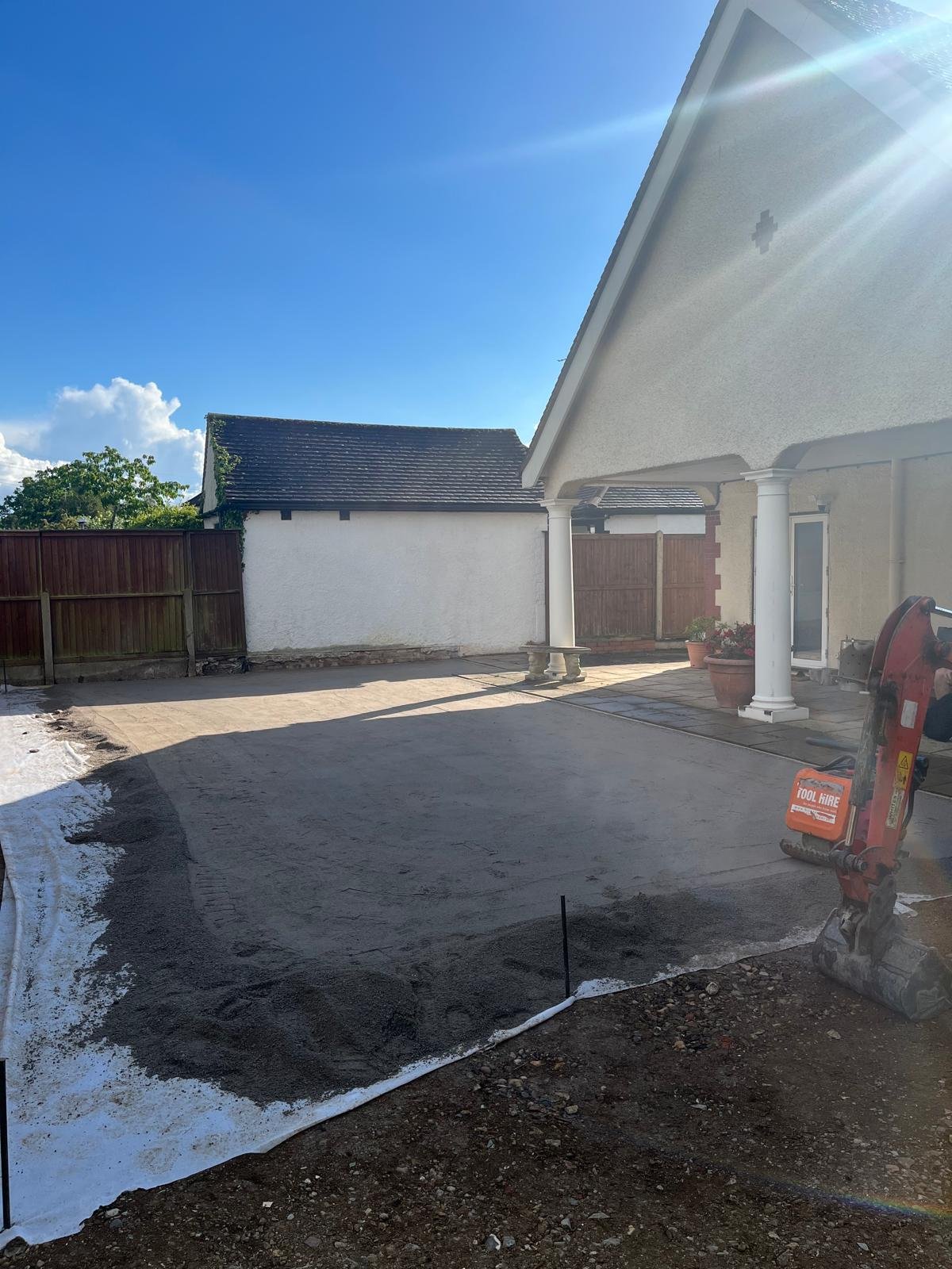 Groundworks excavation and sub-base preparation by John Ruben Ltd in Potters Bar