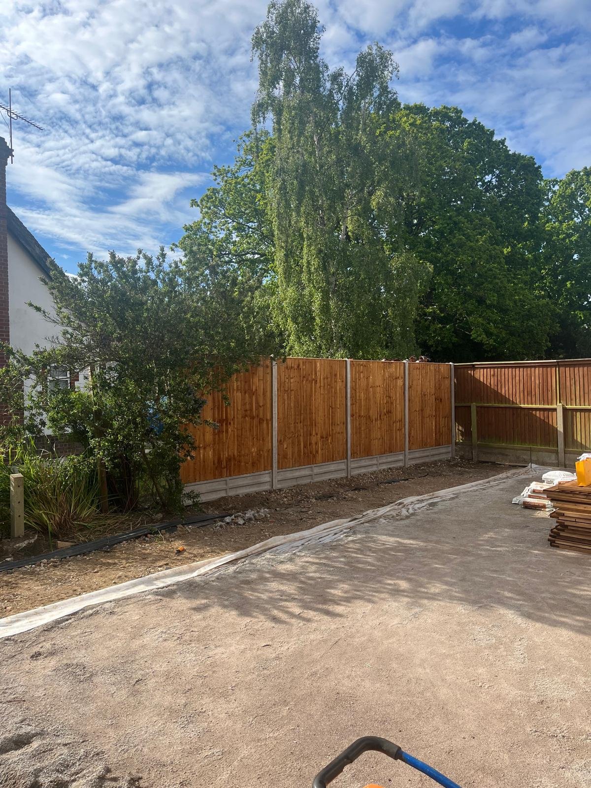 Close board timber fencing installed by John Ruben Ltd in Potters Bar