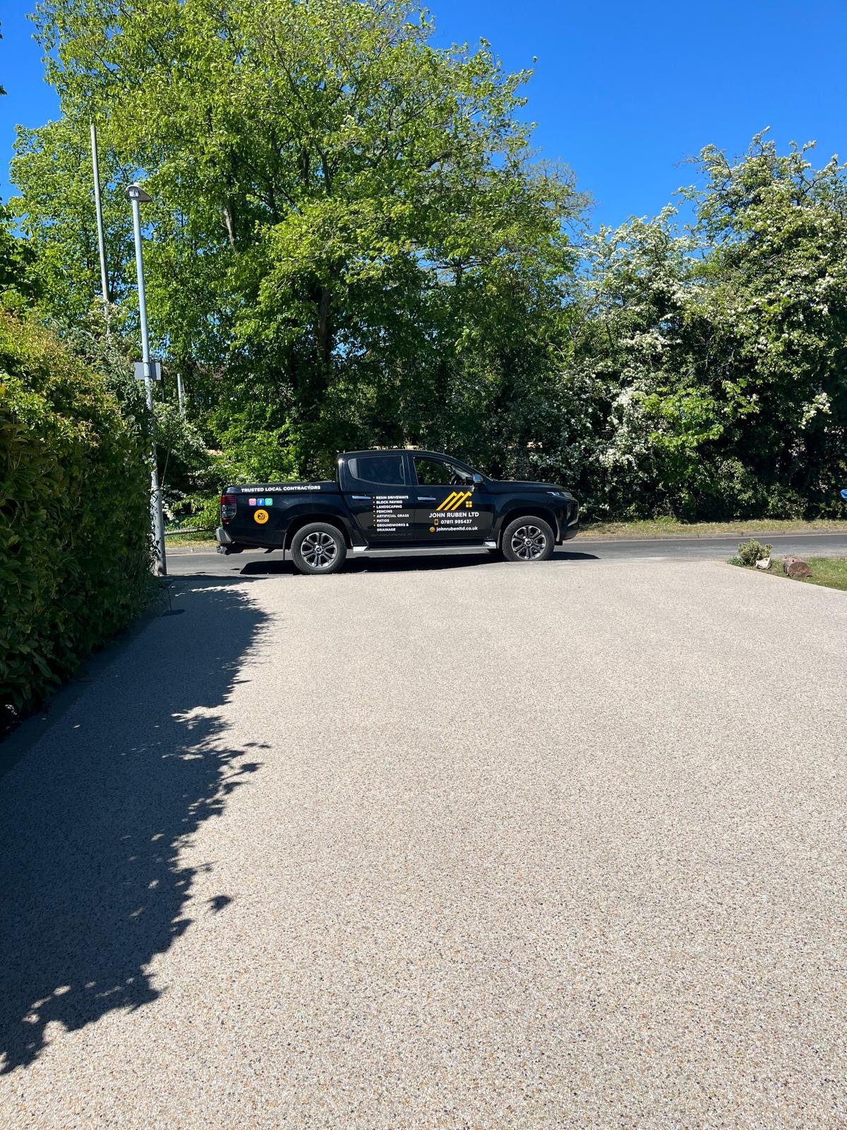 Resin bound driveway installed by John Ruben Ltd in Potters Bar